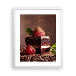 Affisch i vit ram - Livet är ljuvt - 40x50 cm