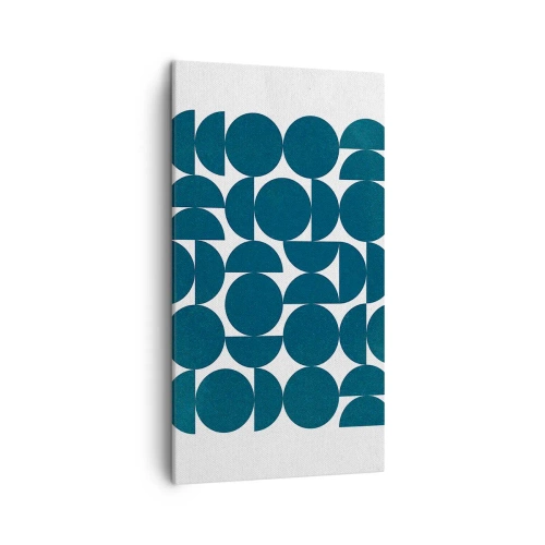 Canvastavla - Bild på duk - Cirklar och halvcirklar - 45x80 cm