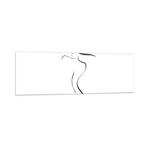 Glastavla - Bild på glas - Svårfångad som en våg - 160x50 cm