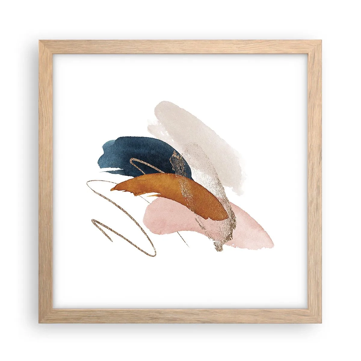 Affisch i ram av ljusek - Bevingad komposition - 30x30 cm
