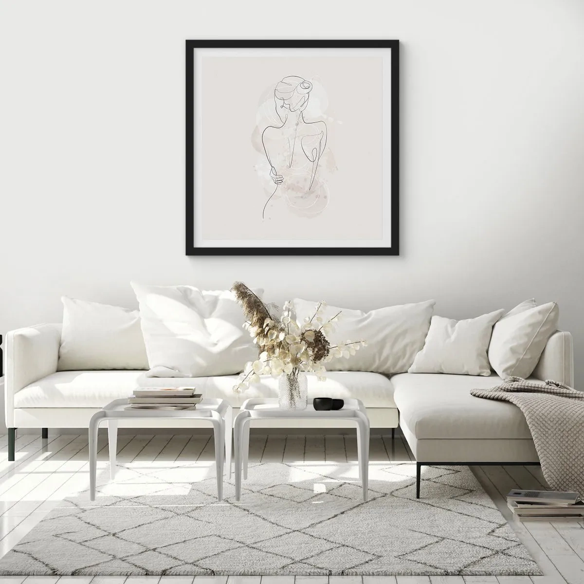 Affisch i svart ram - Som ett känsligt instrument - 30x30 cm