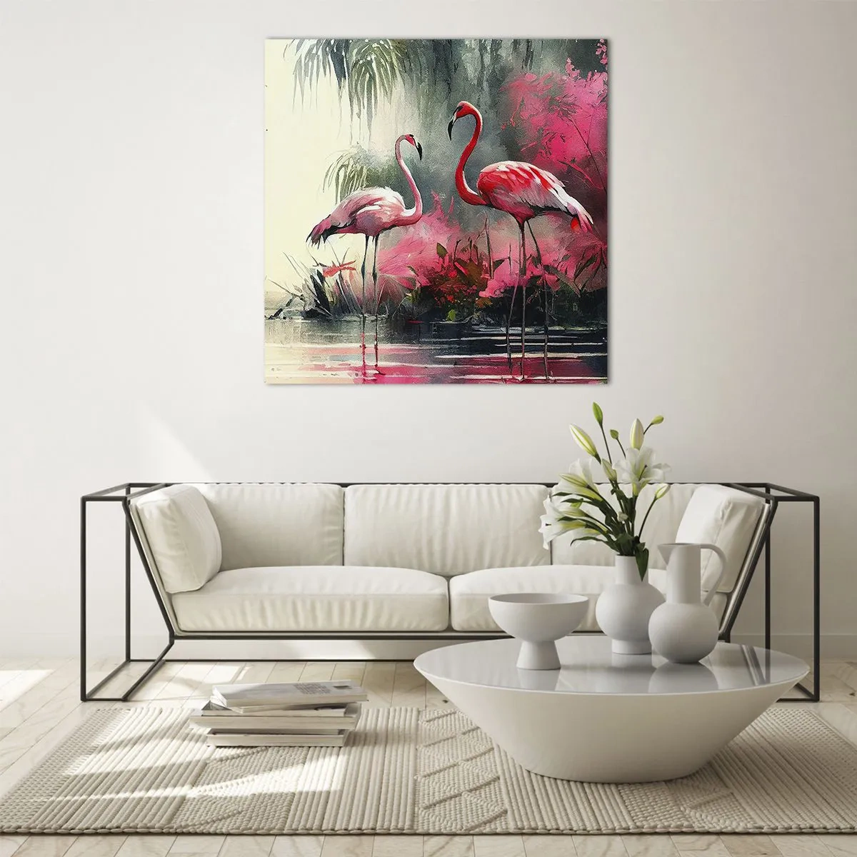 Glastavla - Bild på glas - En lektion i naturlig charm - 70x70 cm