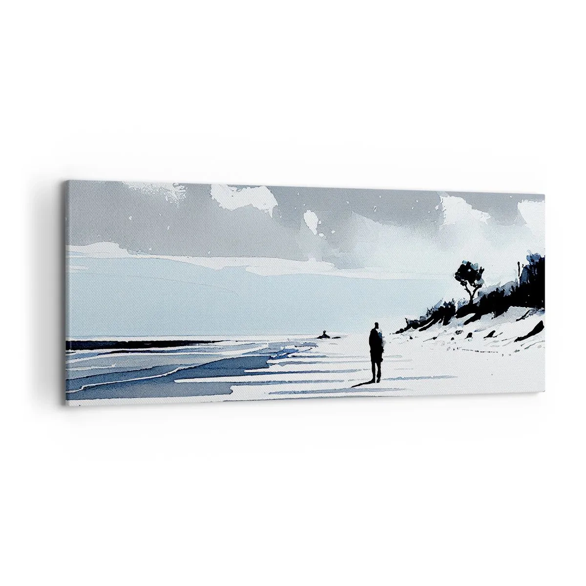 Canvastavla - Bild på duk - Ensam - 120x50 cm