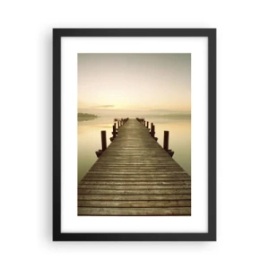 Affisch i svart ram - Förgryning, gryning, ljus - 30x40 cm