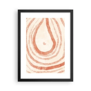 Affisch i svart ram - Korallringar - komposition - 30x40 cm
