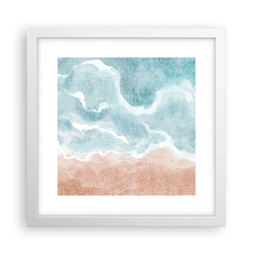 Affisch i vit ram - Abstraktion i moln - 30x30 cm