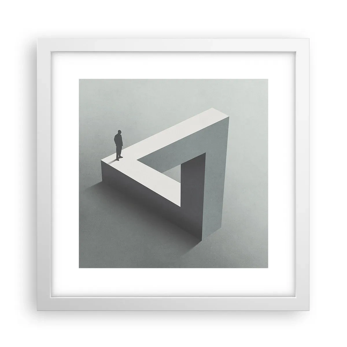 Affisch i vit ram - Och ändå möjligt - 30x30 cm