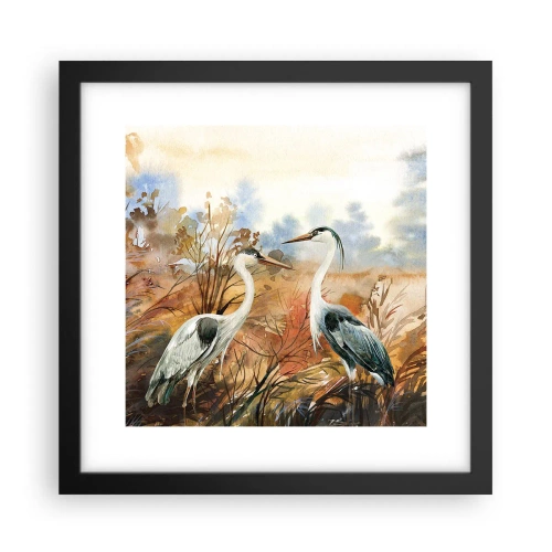 Affisch i svart ram - Vart ska vi på hösten? - 30x30 cm
