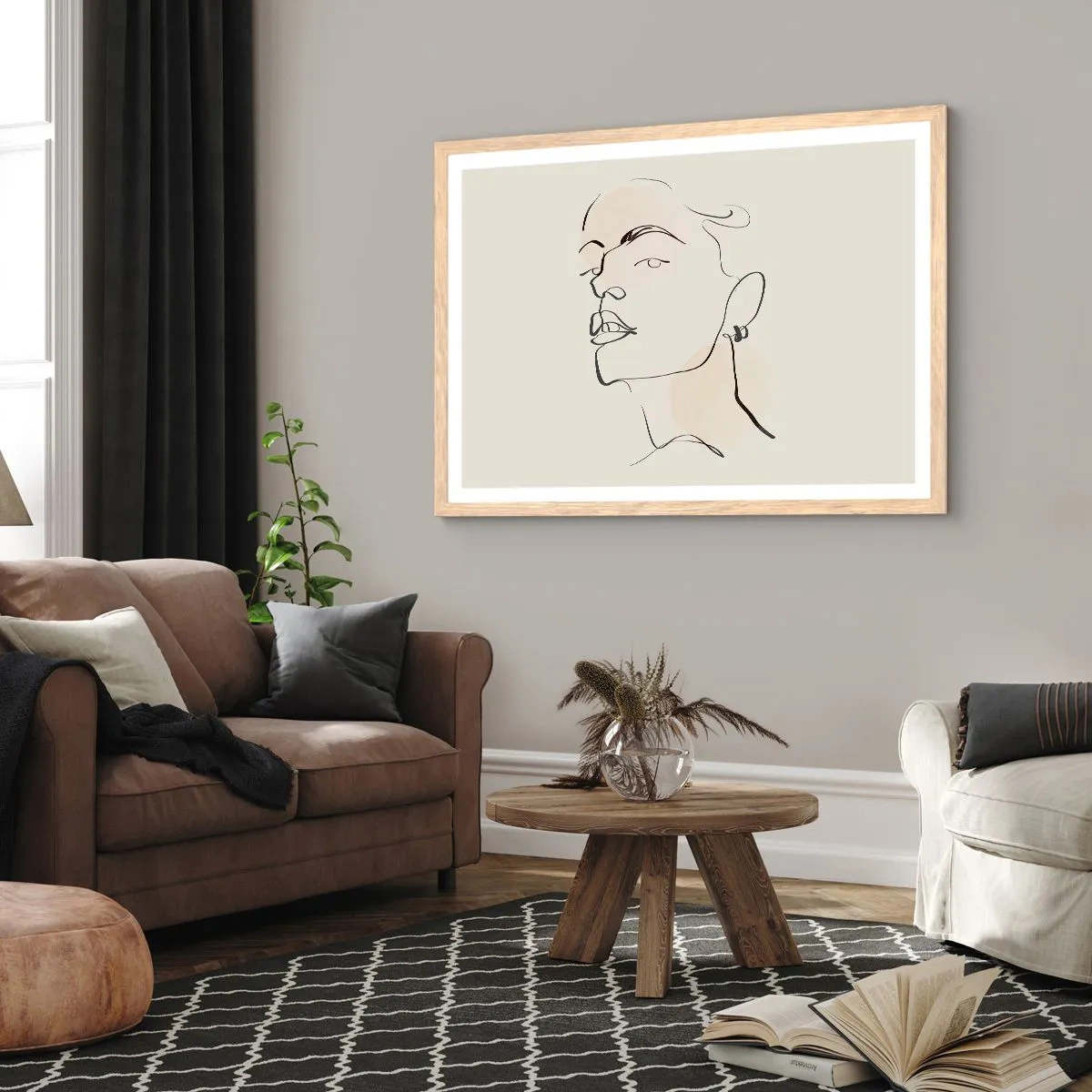 Affisch i ram av ljusek - Stolt blick - 100x70 cm