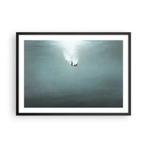 Affisch i svart ram - I havets famn - 70x50 cm