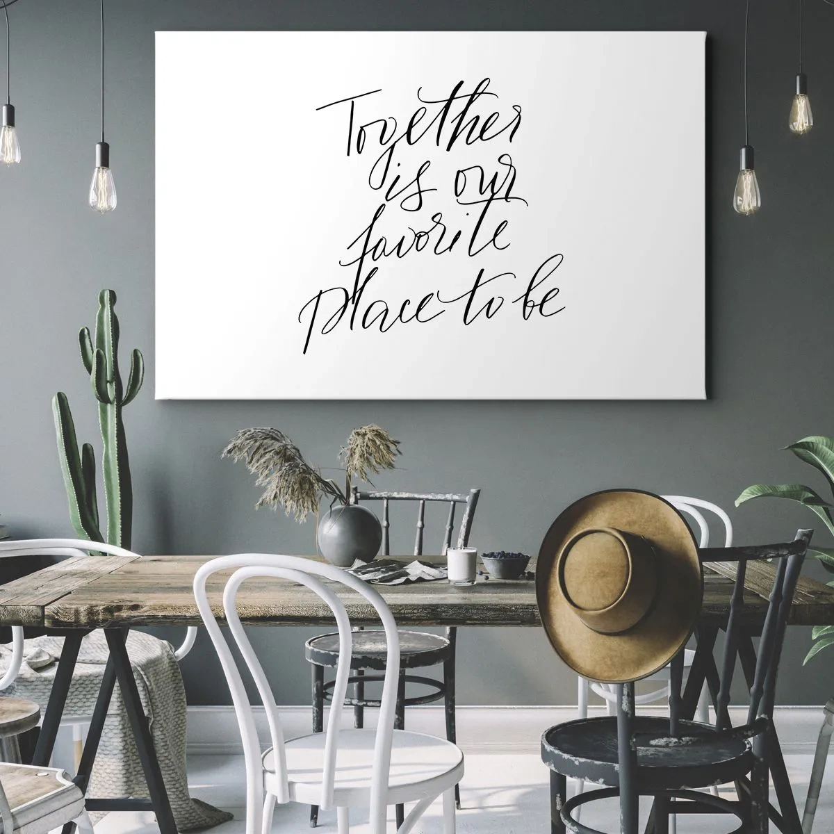 Canvastavla - Bild på duk - Typografisk inskription i elegant stil på vit bakgrund - 70x50cm - Känner du också det? - Modern väggdekoration för vardagsrum och sovrum ARTTOR