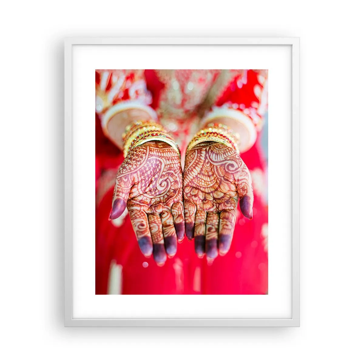 Affisch i vit ram - Redo att fånga lyckan - 40x50 cm