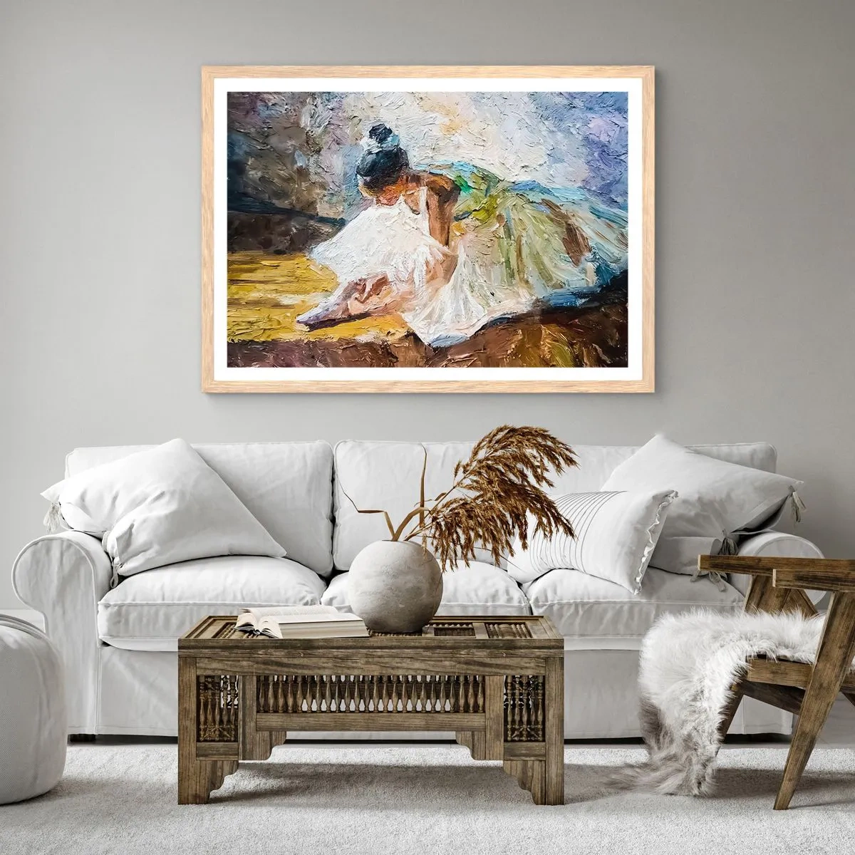 Affisch i ram av ljusek - Från Degas tavla - 70x50 cm