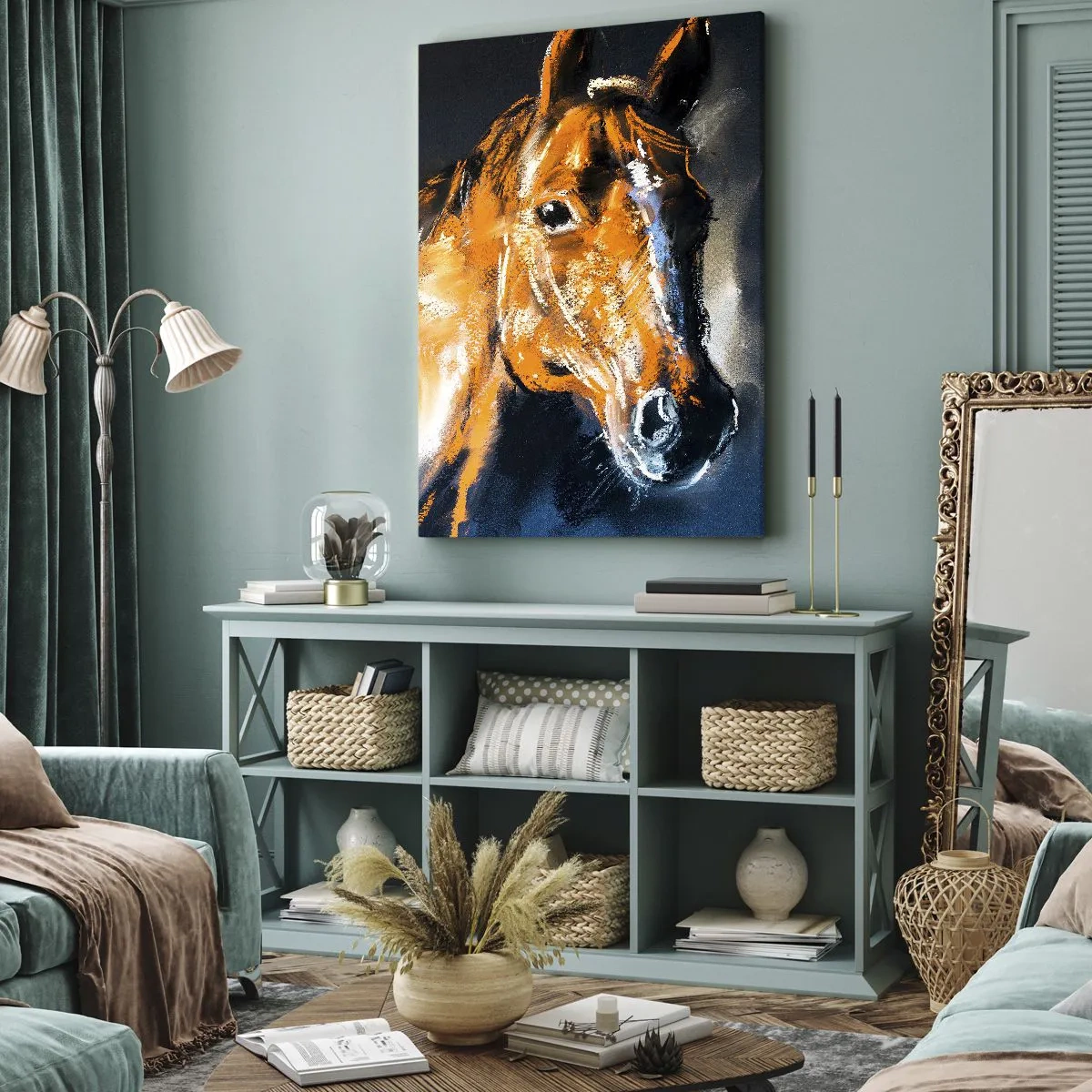 Canvastavla - Bild på duk - Rider du med mig? - 50x70 cm