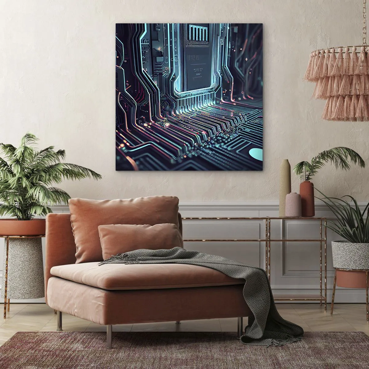 Canvastavla - Bild på duk - Så här tänker jag... - 70x70 cm