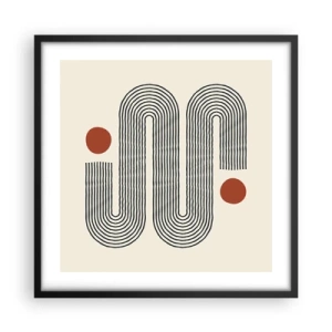 Affisch i svart ram - från början till slutet - 50x50 cm