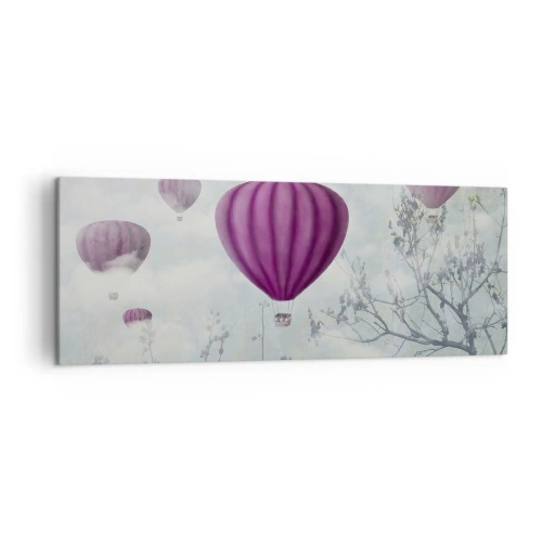 Canvastavla - Bild på duk - Som båtar på himlen - 140x50 cm