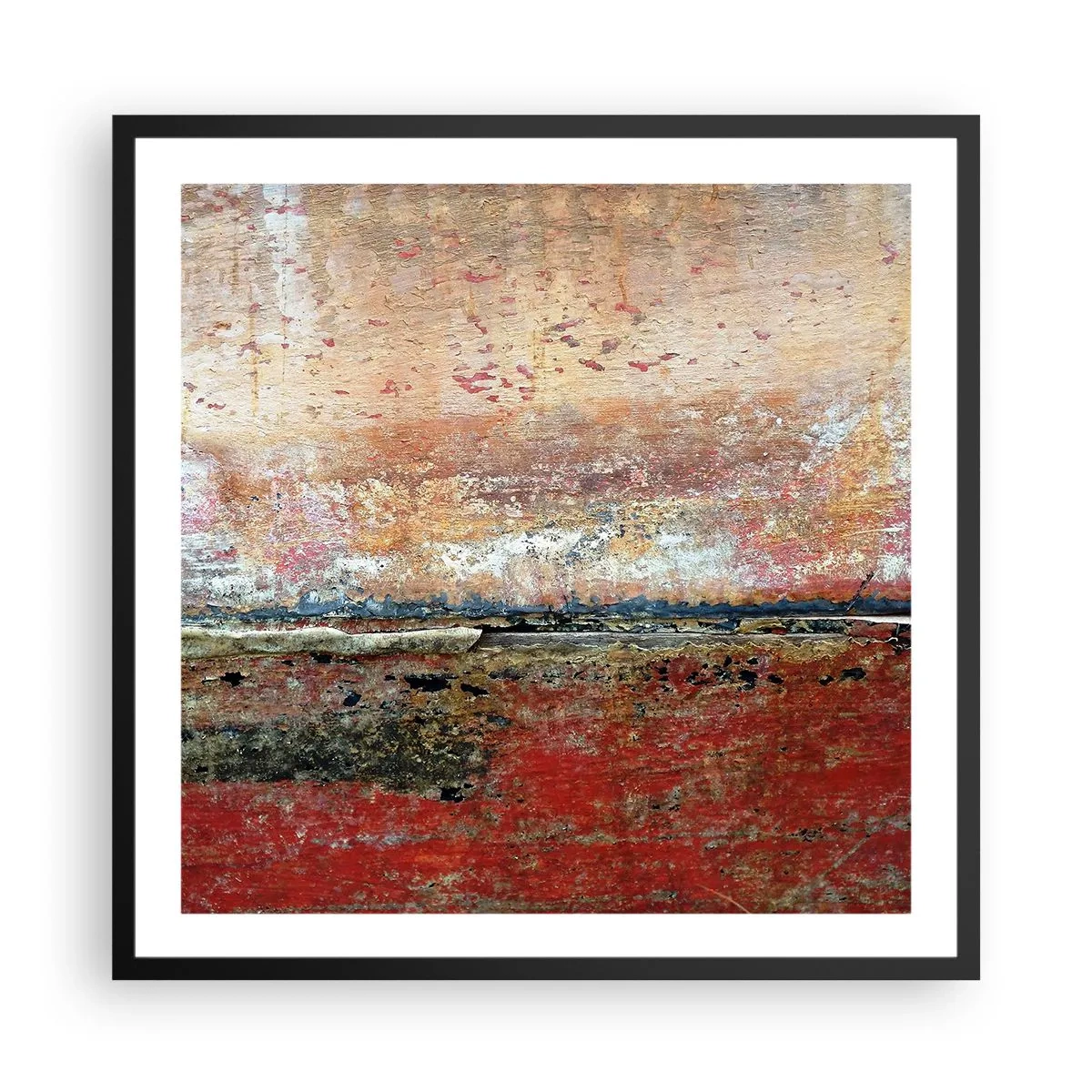 Affisch i svart ram - Kanske är det havet - 60x60 cm