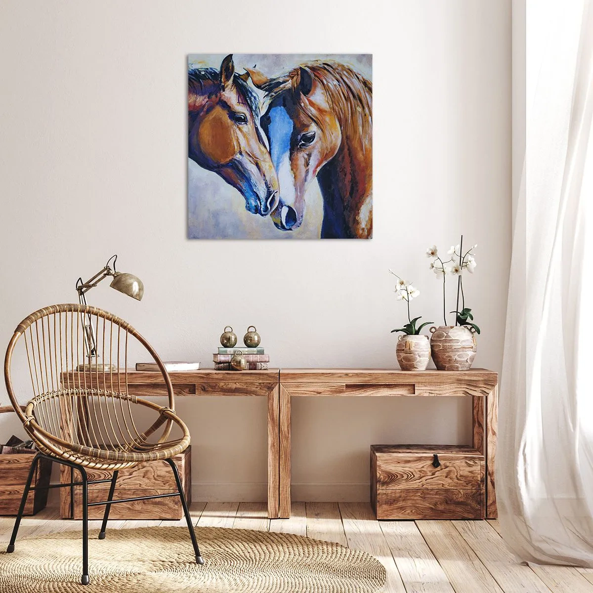 Canvastavla - Bild på duk - Är det vänskap? eller är det kärlek? - 70x70 cm