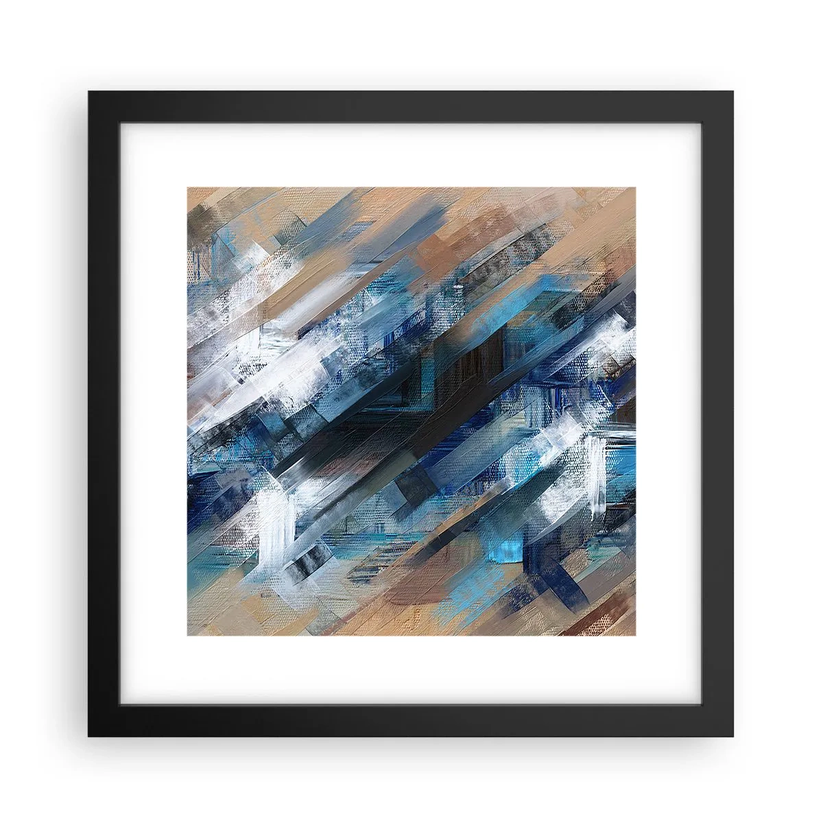 Affisch i svart ram - På en blå sluttning - 30x30 cm