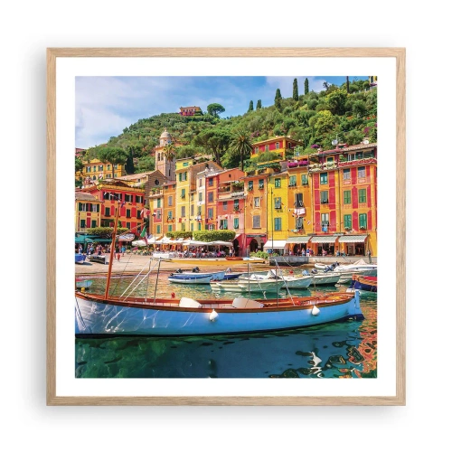 Affisch i ram av ljusek - Italiensk förmiddag - 60x60 cm