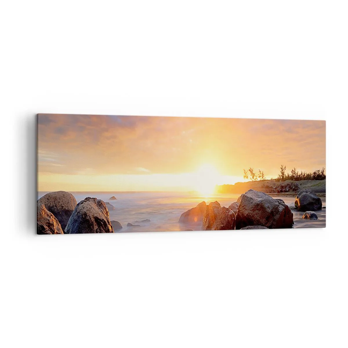Canvastavla - Bild på duk - Kvällens ljusa bris - 140x50 cm