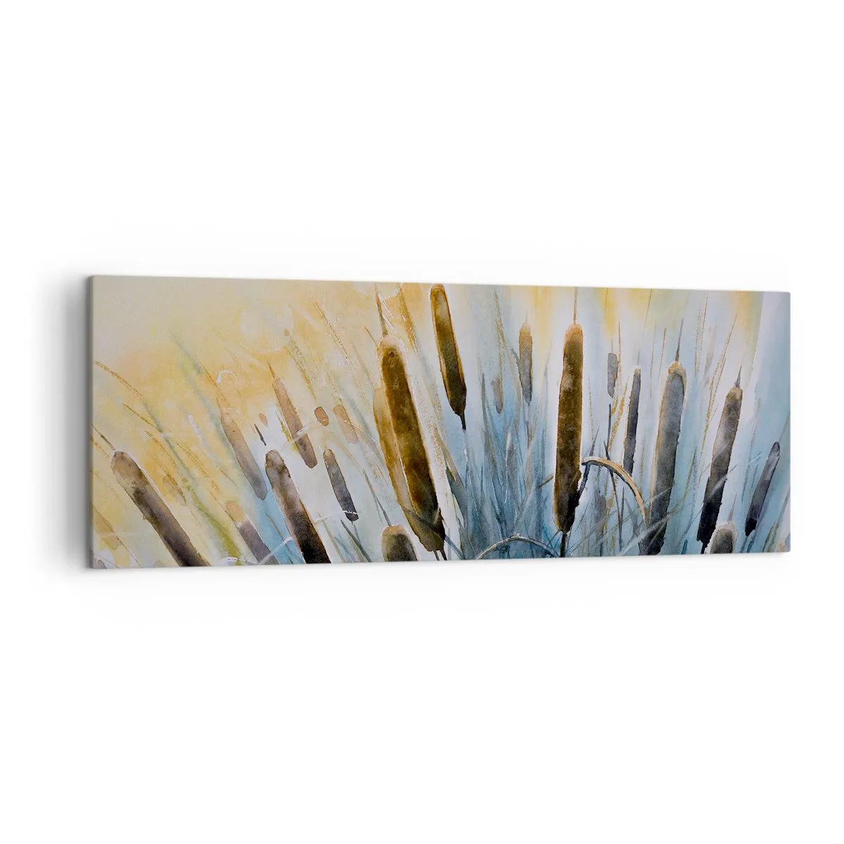 Canvastavla - Bild på duk - Vattnets kyla, solens hetta - 140x50 cm