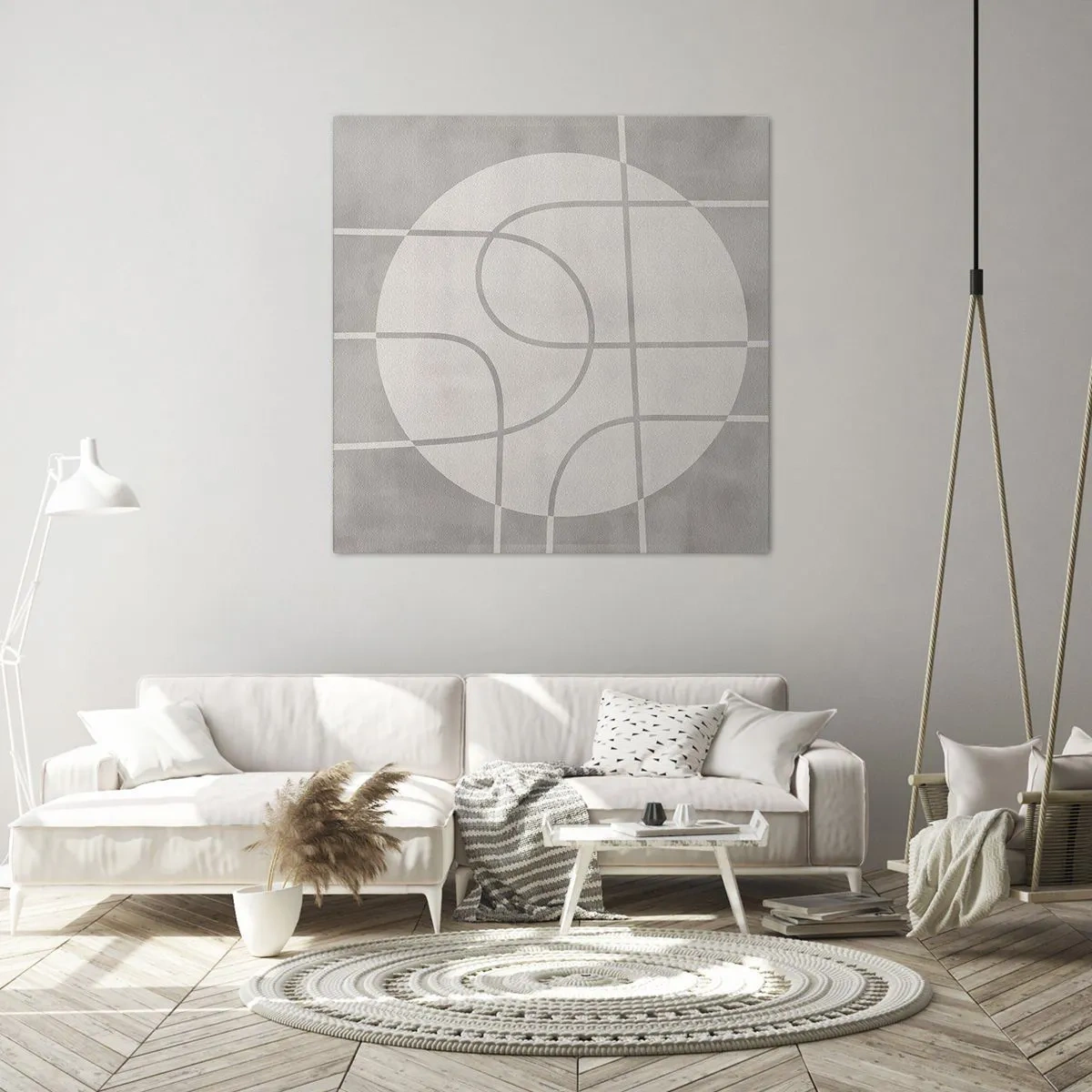 Canvastavla - Bild på duk - Cirkulärt och rakt fram - 60x60 cm