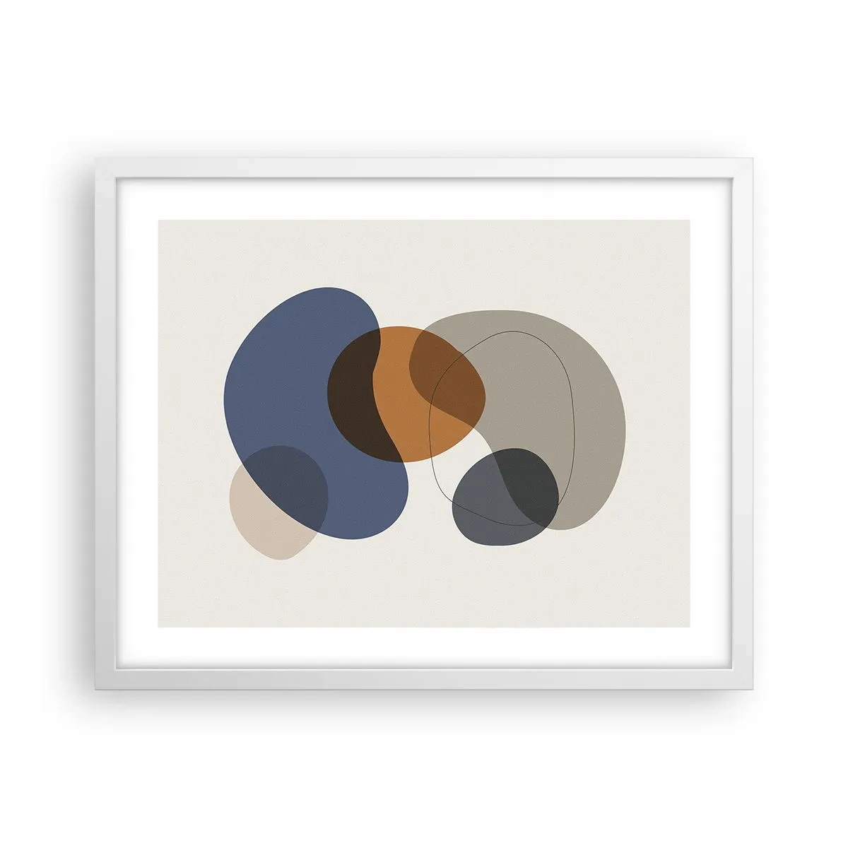 Affisch i vit ram - Färgernas droppar - 50x40 cm