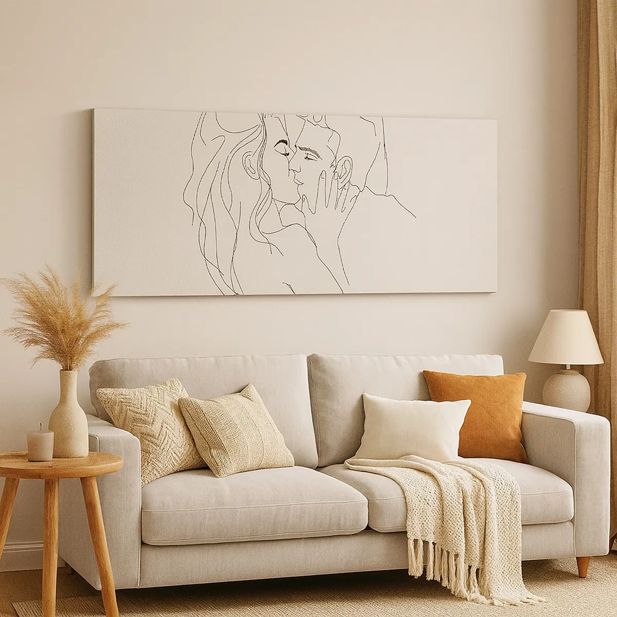 Canvastavla - Bild på duk - I kärlekens famn - 30x30 cm