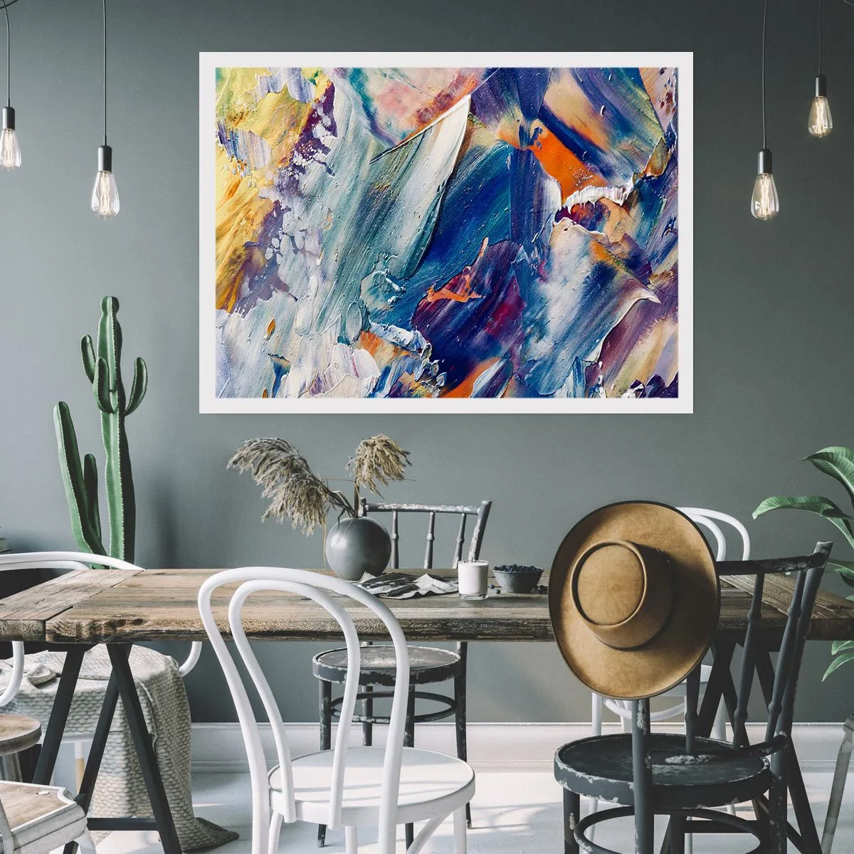 Affisch - Färgkaos - 50x40 cm