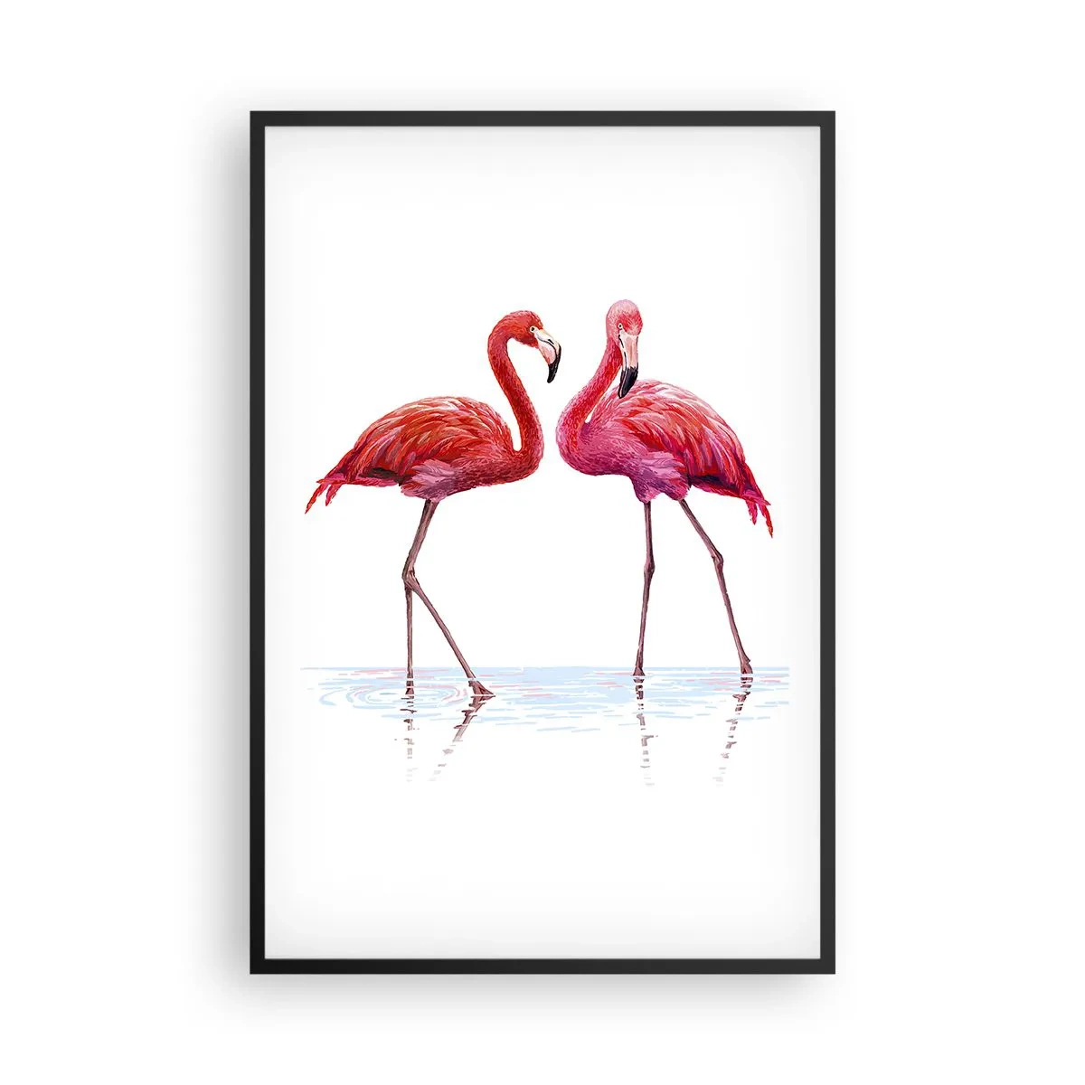 Affisch i svart ram - Rosa rendez-vous - 61x91 cm