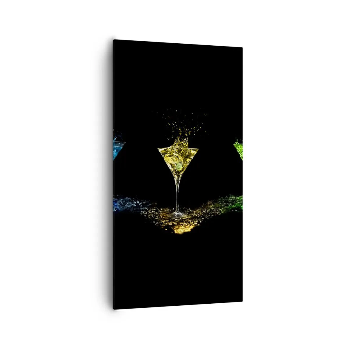 Canvastavla - Bild på duk - Glädjens färger i kristallglaset - 65x120 cm