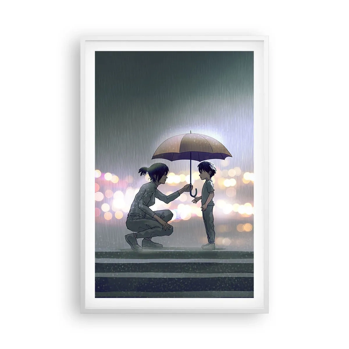 Affisch i vit ram - Och allt är väl nu - 61x91 cm