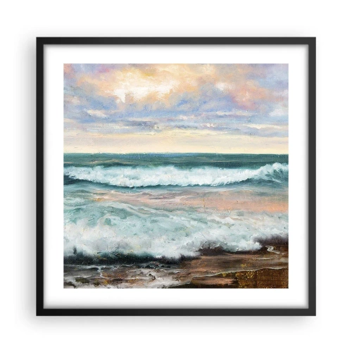 Affisch i svart ram - Här kan du släta ut din själ - 50x50 cm