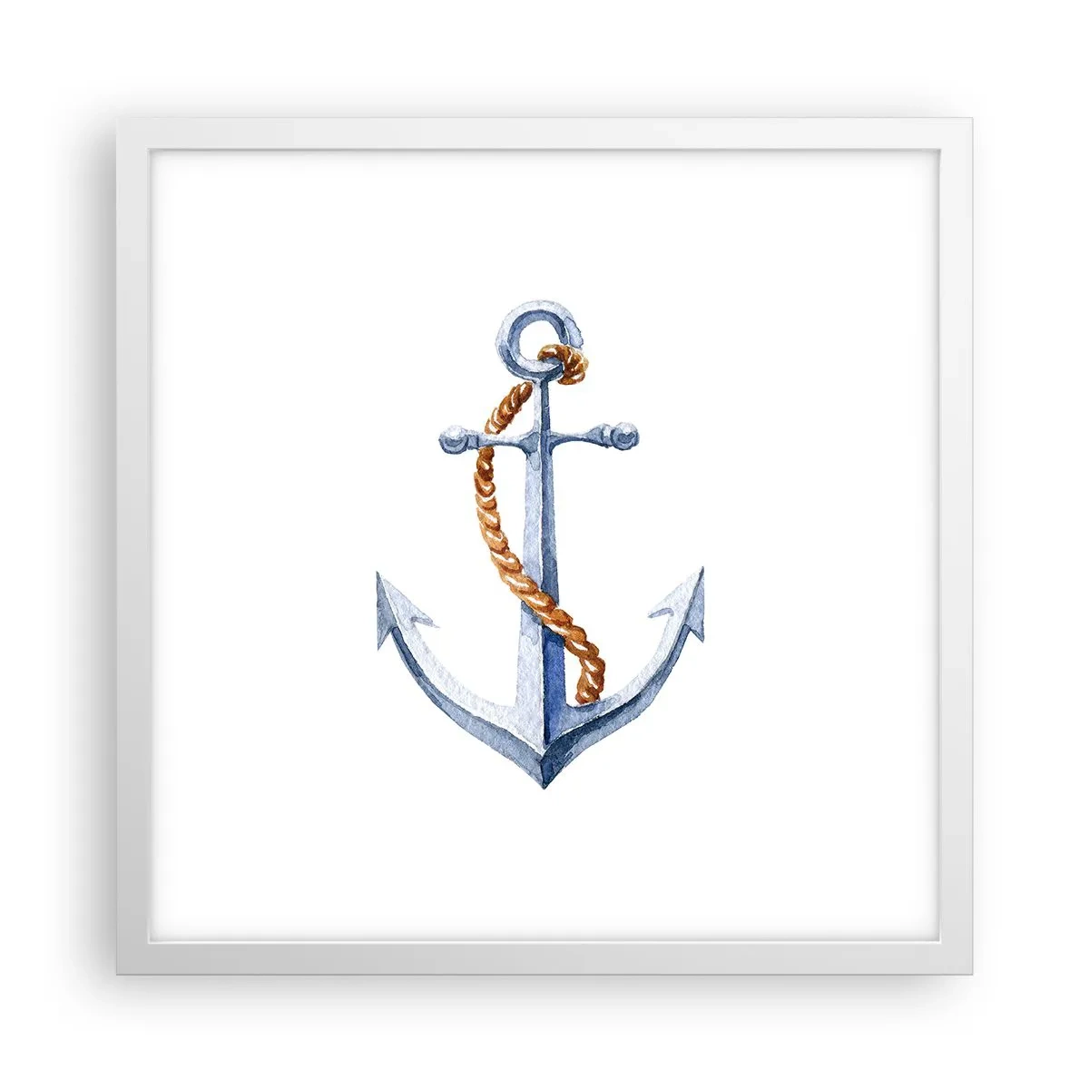 Affisch i vit ram - Heja äventyret! - 40x40 cm