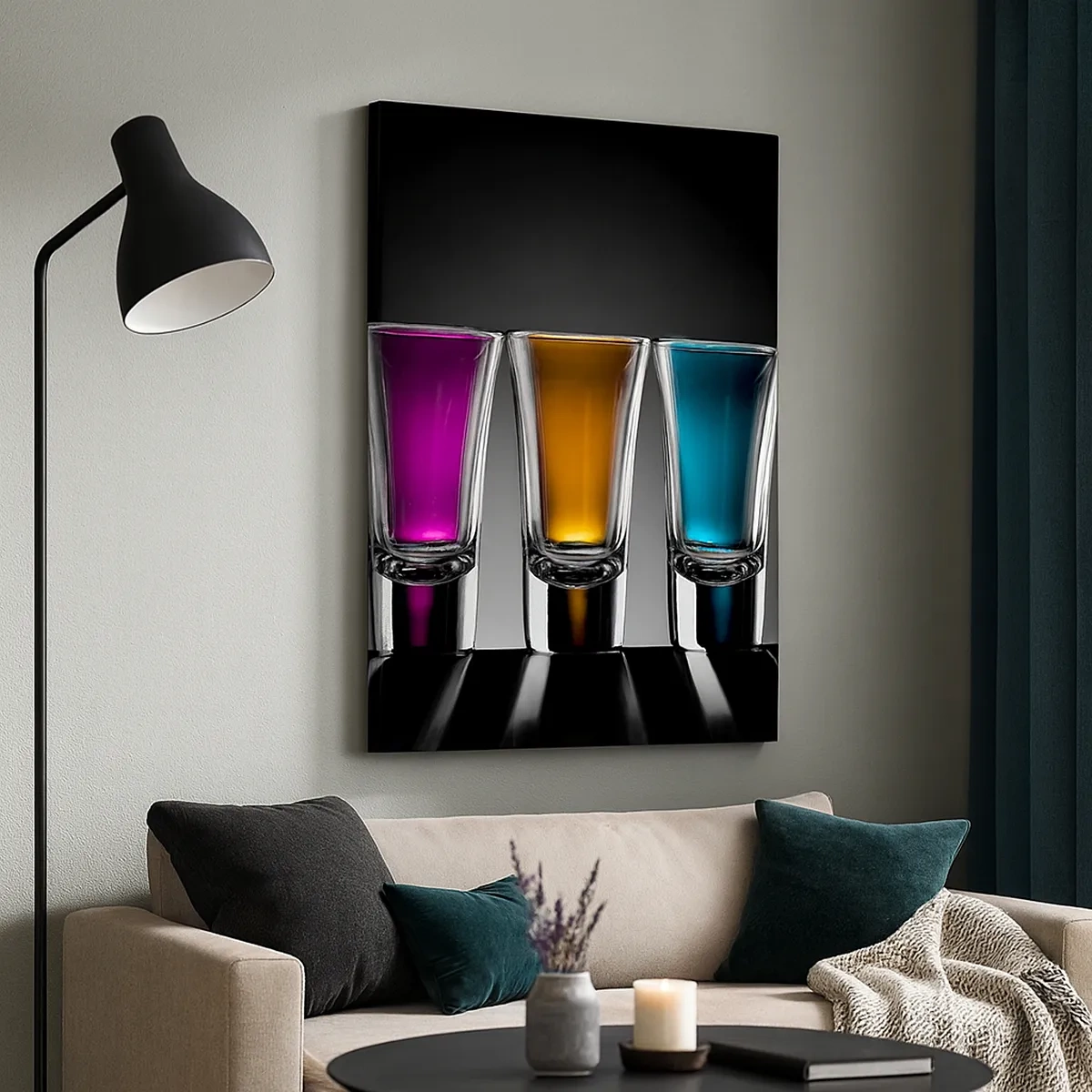 Canvastavla - Bild på duk - Glädjen färger - 50x70 cm