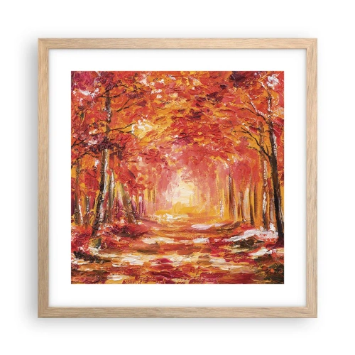 Affisch i ram av ljusek - Kopparskog - 40x40 cm
