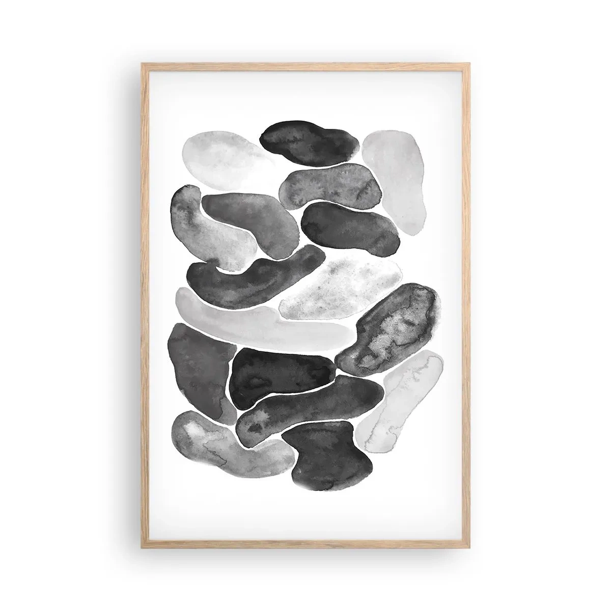 Affisch i ram av ljusek - Stenig abstraktion - 61x91 cm