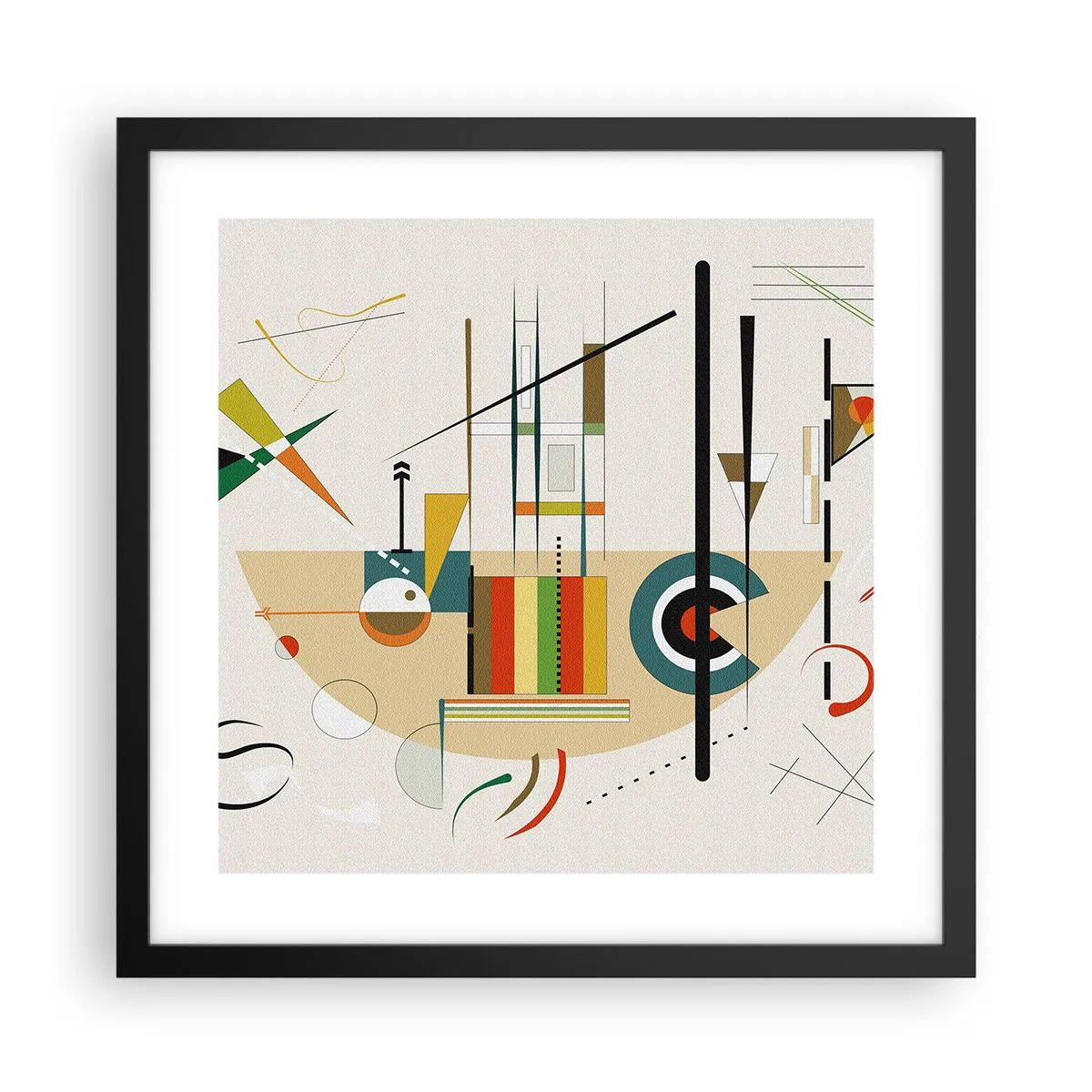 Affisch i svart ram - Så världen skrattar - 40x40 cm