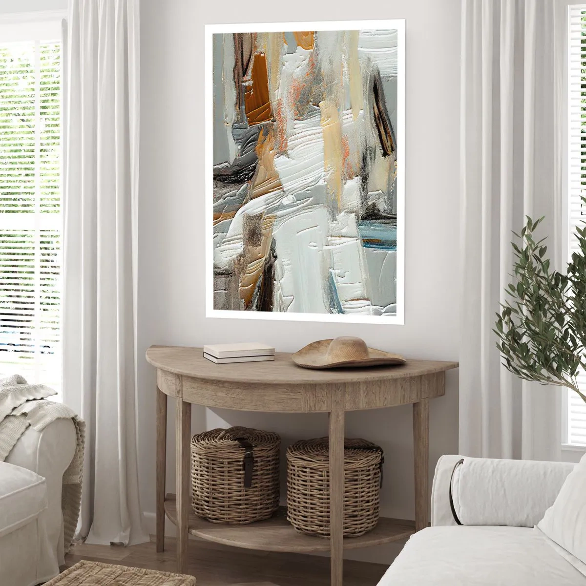 Affisch - Färgstarka lager på lager - 30x40 cm