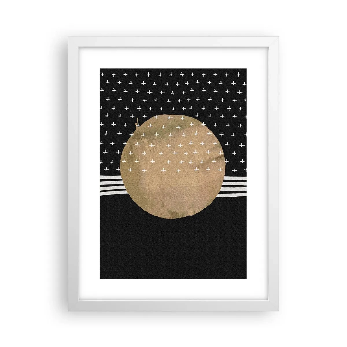 Affisch i vit ram - Komposition: galaxens flagga - 30x40 cm