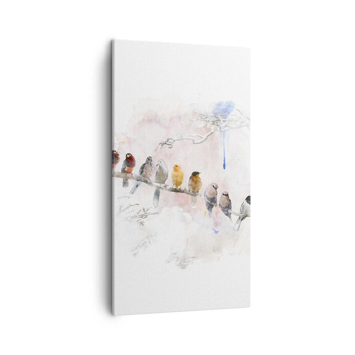 Canvastavla - Bild på duk - Bevingat möte - 45x80 cm