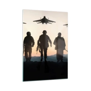 Glastavla - Bild på glas - Välkommen till vår värld - 50x70 cm