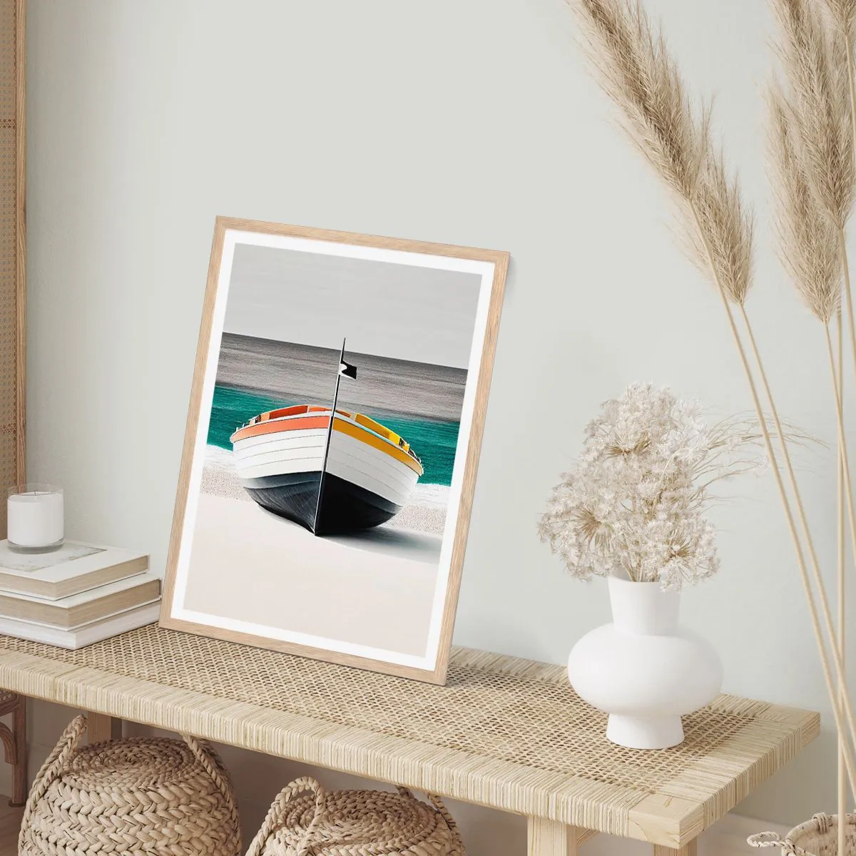 Affisch i ram av ljusek - På sin plats - 30x40 cm