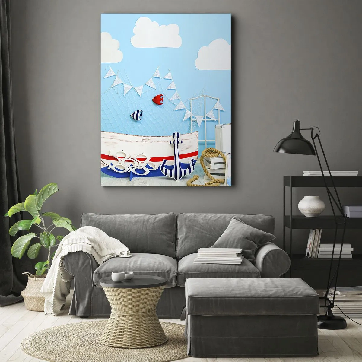 Canvastavla - Bild på duk - Barnlängtan till naturen - 50x70 cm