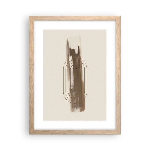 Affisch i ram av ljusek - Grå blåst - 30x40 cm