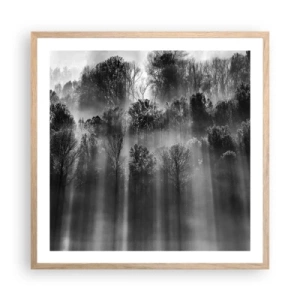 Affisch i ram av ljusek - I ljusstrålar - 60x60 cm