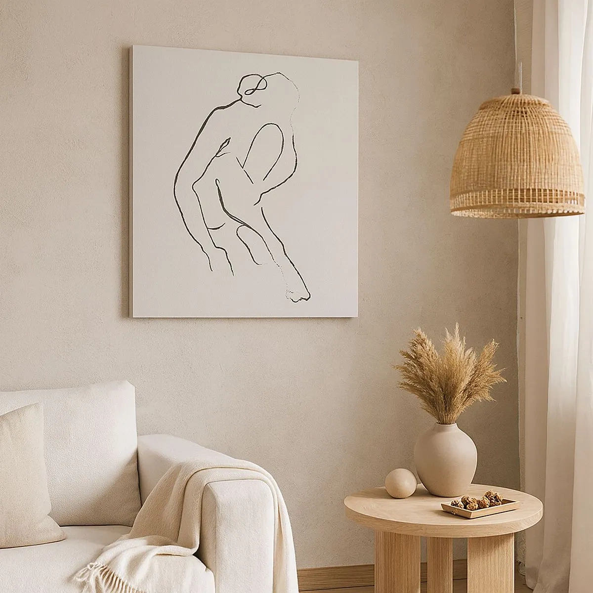 Canvastavla - Bild på duk - Intim skiss - 30x30 cm