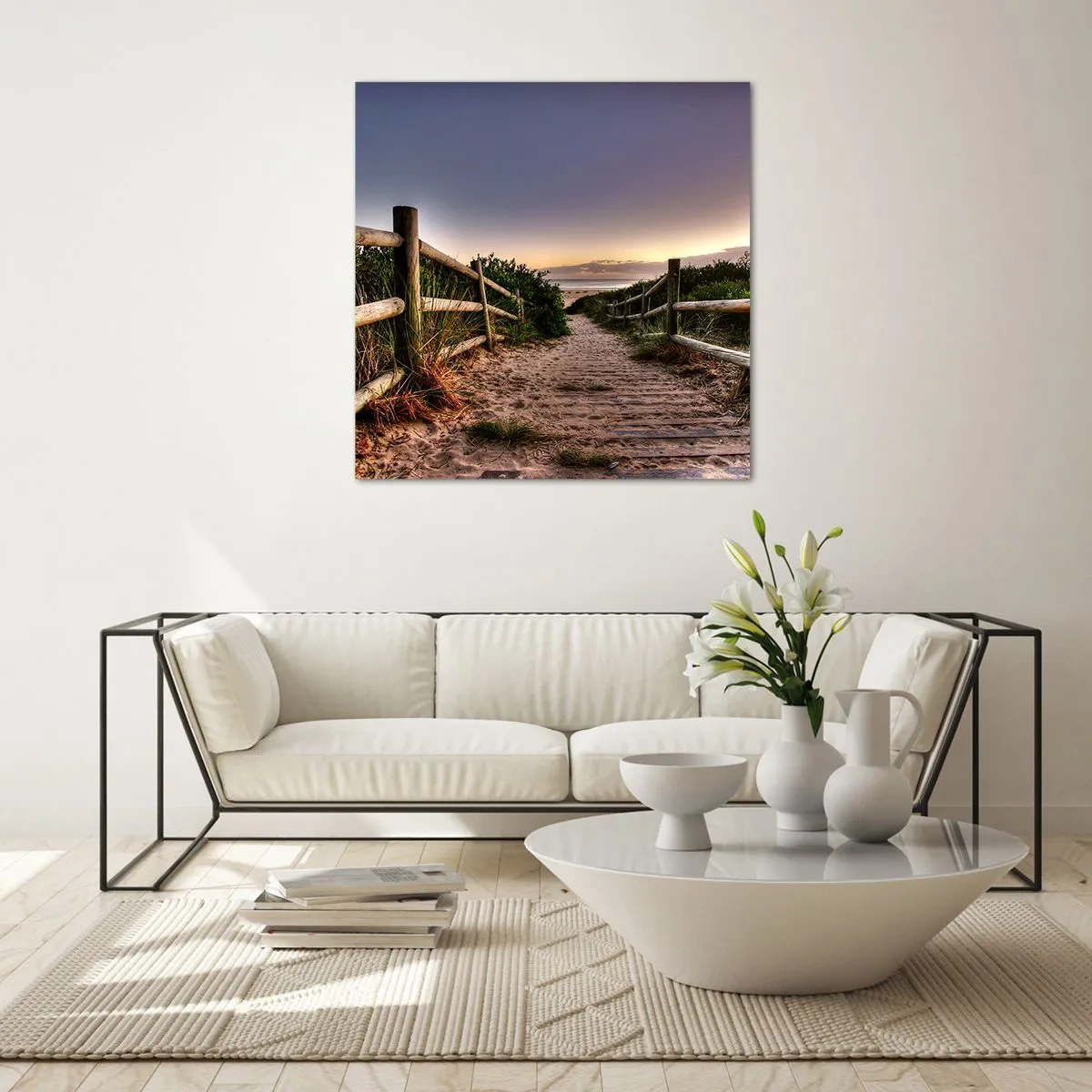 Glastavla - Bild på glas - Målet är synligt - 50x50 cm